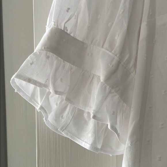 Ann Taylor White Ruffled Women’s Shirt - Picture 5 of 7